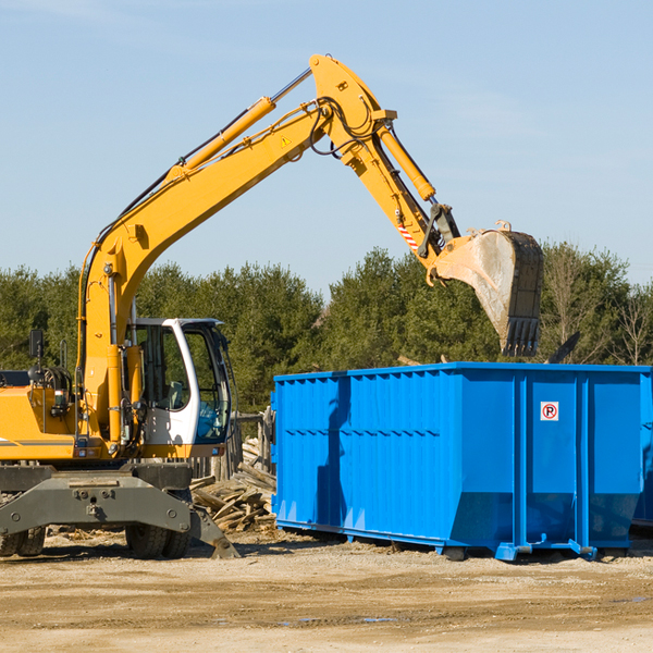 are there any restrictions on where a residential dumpster can be placed in Tyrrell County North Carolina